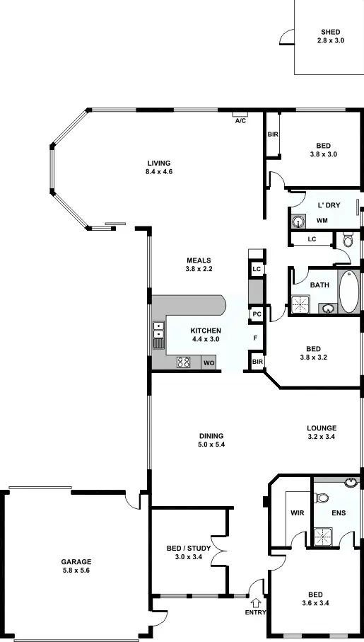 Floorplan of Homely house listing, 4 Netherclift Court, Mornington VIC 3931