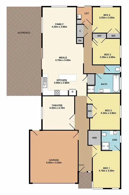 Floorplan of Homely house listing, 6 Fitzroy Way, Whittlesea VIC 3757