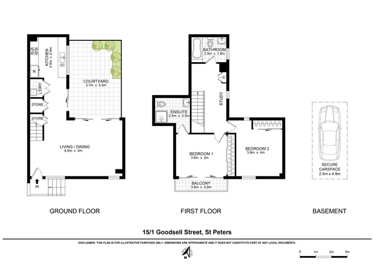 Floorplan of Homely townhouse listing, 15/1 Goodsell Street, St Peters NSW 2044