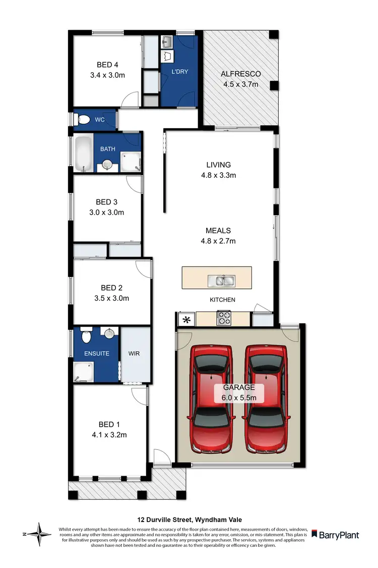 Floorplan of Homely house listing, 12 Durville Street, Wyndham Vale VIC 3024
