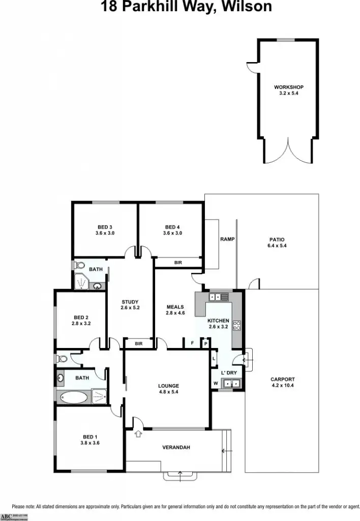 Floorplan of Homely house listing, 18 Parkhill Way, Wilson WA 6107