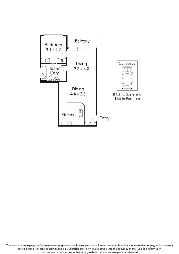Floorplan of Homely apartment listing, 28/1-25 Barkly Street, Carlton VIC 3053