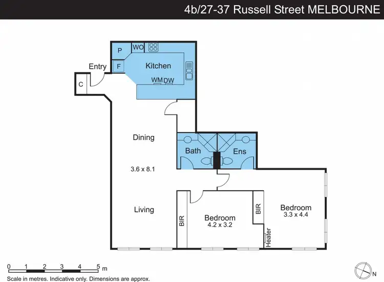 Floorplan of Homely apartment listing, 4B/27-37 Russell Street, Melbourne VIC 3000