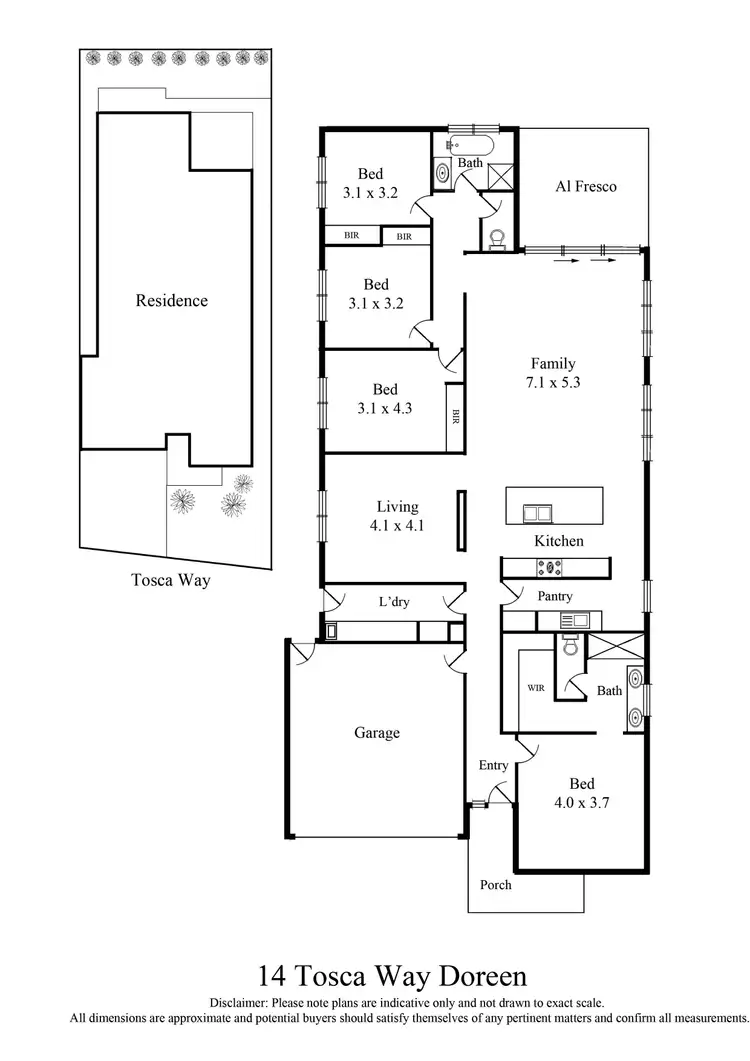 Floorplan of Homely house listing, 14 Tosca Way, Doreen VIC 3754