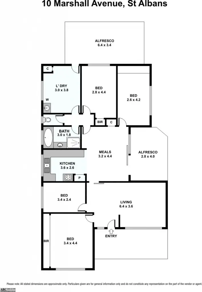 Floorplan of Homely house listing, 10 Marshall Avenue, St Albans VIC 3021