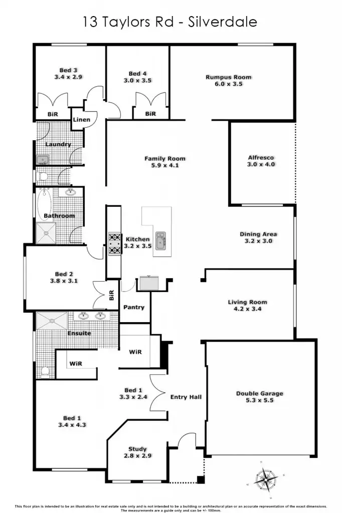 Floorplan of Homely house listing, 13 Taylors Road, Silverdale NSW 2752