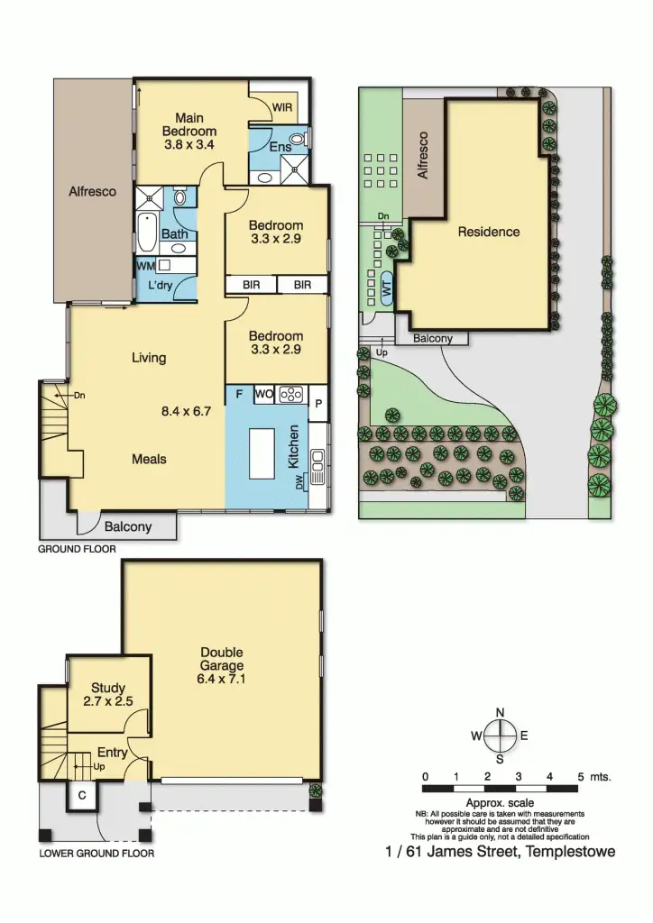 Floorplan of Homely townhouse listing, 1/61 James Street, Templestowe VIC 3106