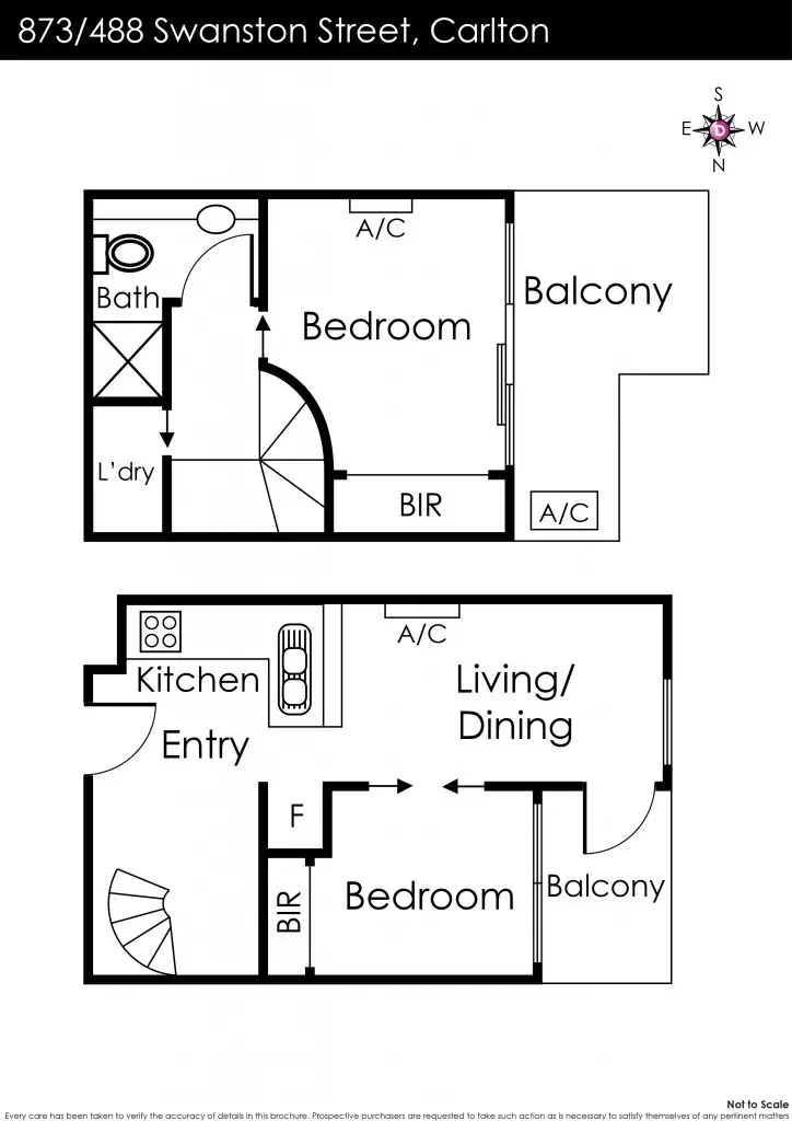 Floorplan of Homely apartment listing, 873/488 Swanston Street, Carlton VIC 3053