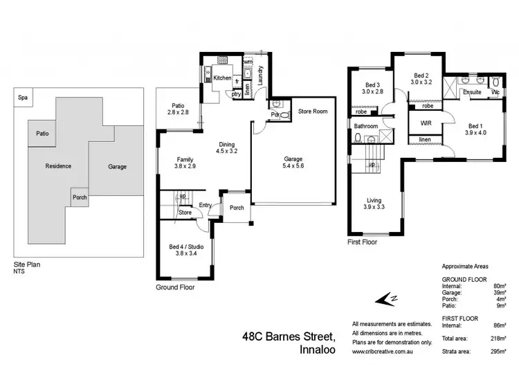Floorplan of Homely townhouse listing, 48c Barnes Street, Innaloo WA 6018