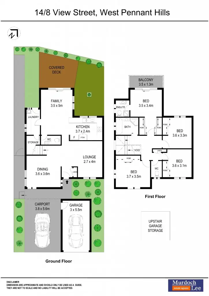 Floorplan of Homely townhouse listing, 14/8 View Street, West Pennant Hills NSW 2125