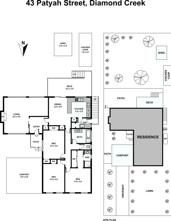 Floorplan of Homely house listing, 43 Patyah Street, Diamond Creek VIC 3089