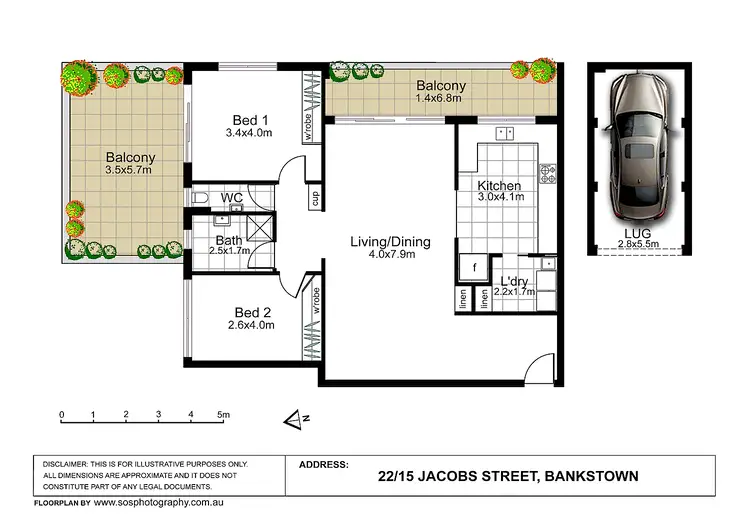 Floorplan of Homely apartment listing, 22/15 Jacobs Street, Bankstown NSW 2200