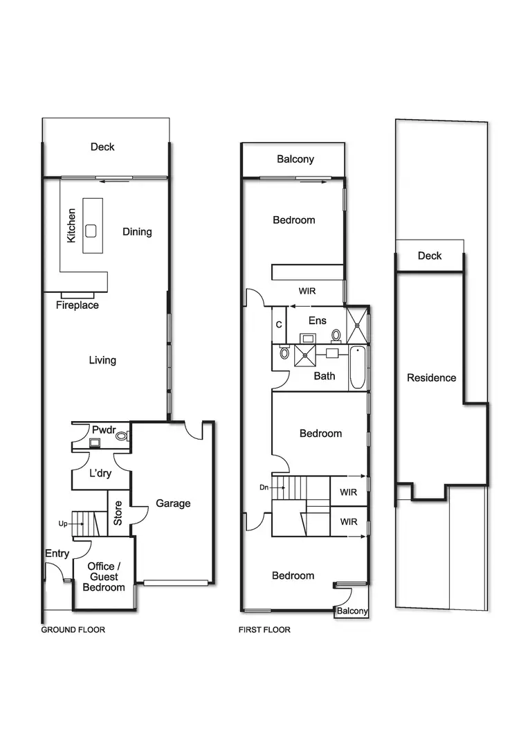 Floorplan of Homely townhouse listing, 59B Fromer Street, Bentleigh VIC 3204