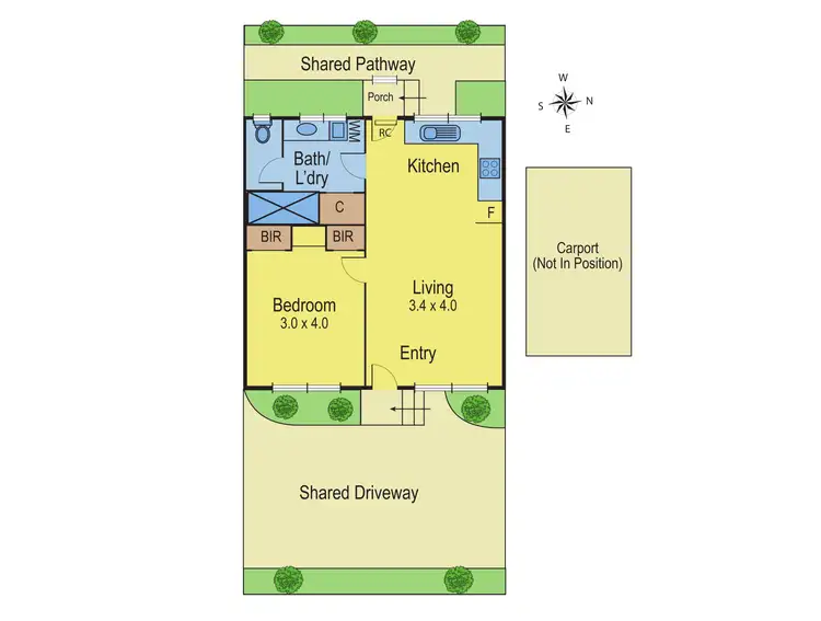 Floorplan of Homely unit listing, 2/2 Bakewell Street, Herne Hill VIC 3218