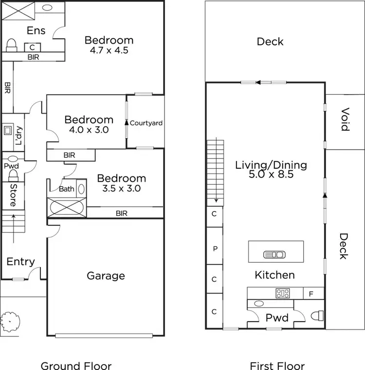 Floorplan of Homely townhouse listing, 6/12 Kenilworth Grove, Glen Iris VIC 3146