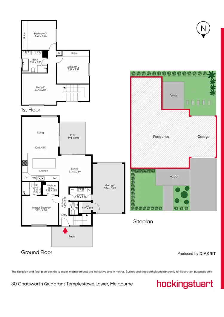 Floorplan of Homely townhouse listing, 80 Chatsworth Quadrant, Templestowe Lower VIC 3107