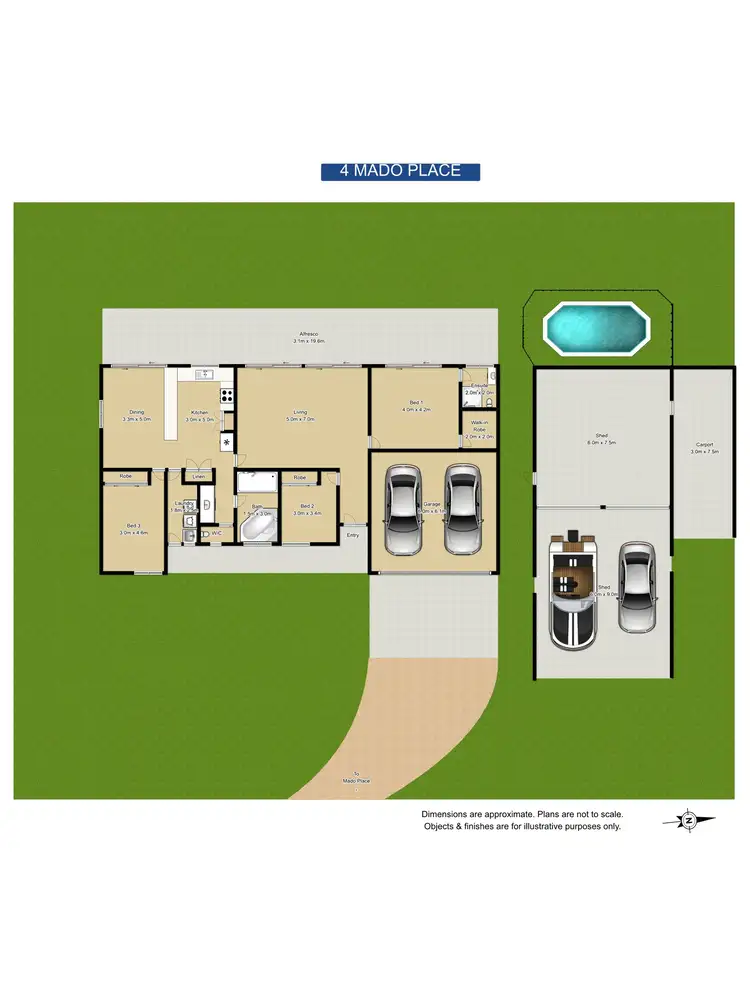 Floorplan of Homely house listing, 4 Mado Place, Seelands NSW 2460