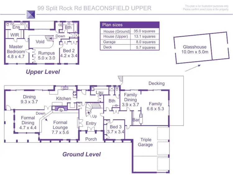 Floorplan of Homely house listing, 99 Split Rock Road, Beaconsfield Upper VIC 3808