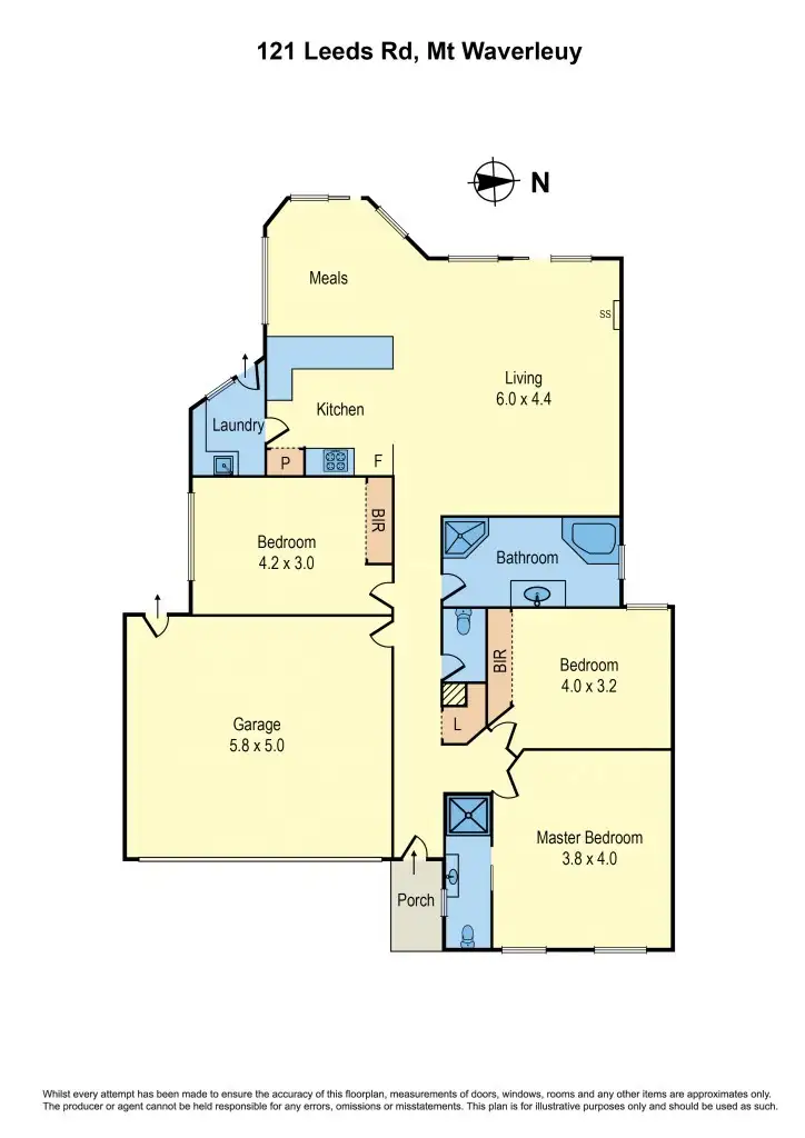 Floorplan of Homely townhouse listing, 121 Leeds Road, Mount Waverley VIC 3149