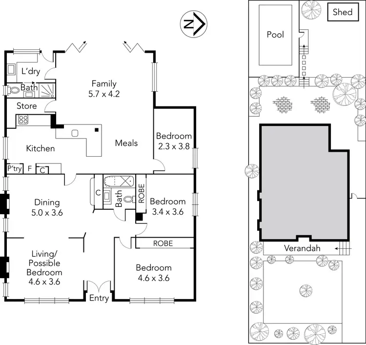 Floorplan of Homely house listing, 19 Home Street, Reservoir VIC 3073