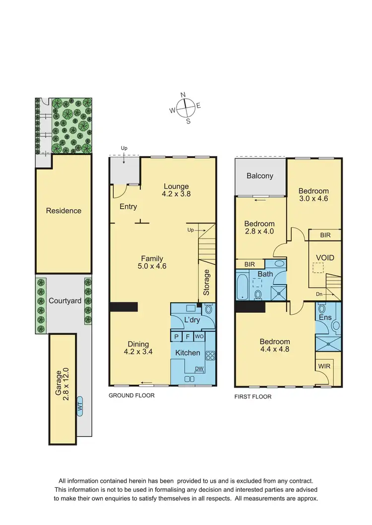 Floorplan of Homely townhouse listing, 48 Bateman Road, Kensington VIC 3031
