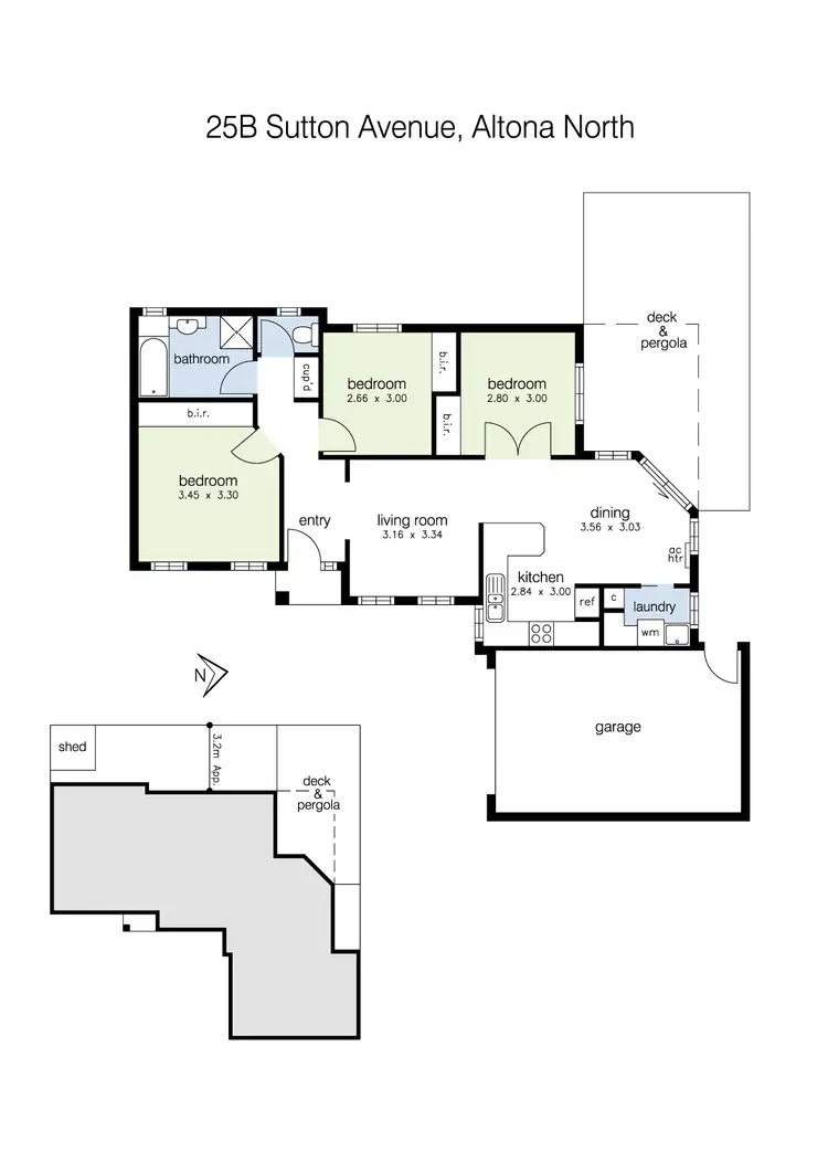 Floorplan of Homely unit listing, 25B Sutton Avenue, Altona North VIC 3025