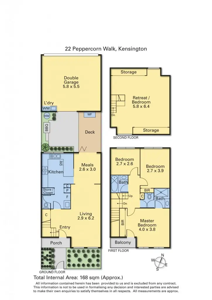 Floorplan of Homely house listing, 22 Peppercorn Walk, Kensington VIC 3031