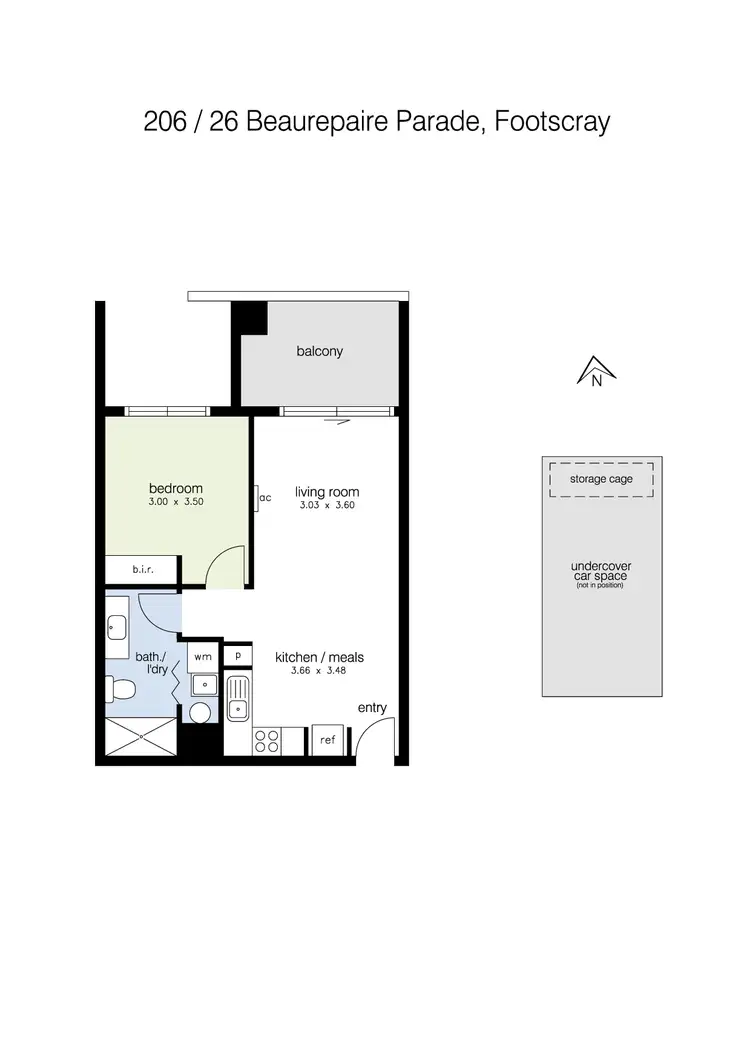 Floorplan of Homely apartment listing, 206/26 Beaurepaire Parade, Footscray VIC 3011