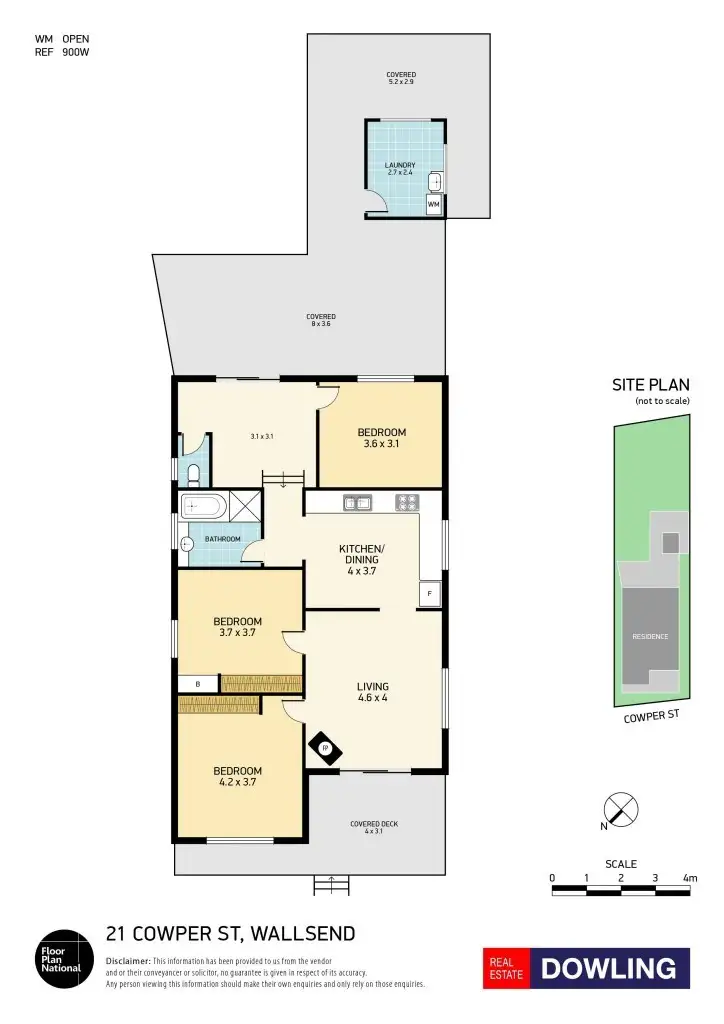 Floorplan of Homely house listing, 21 Cowper Street, Wallsend NSW 2287