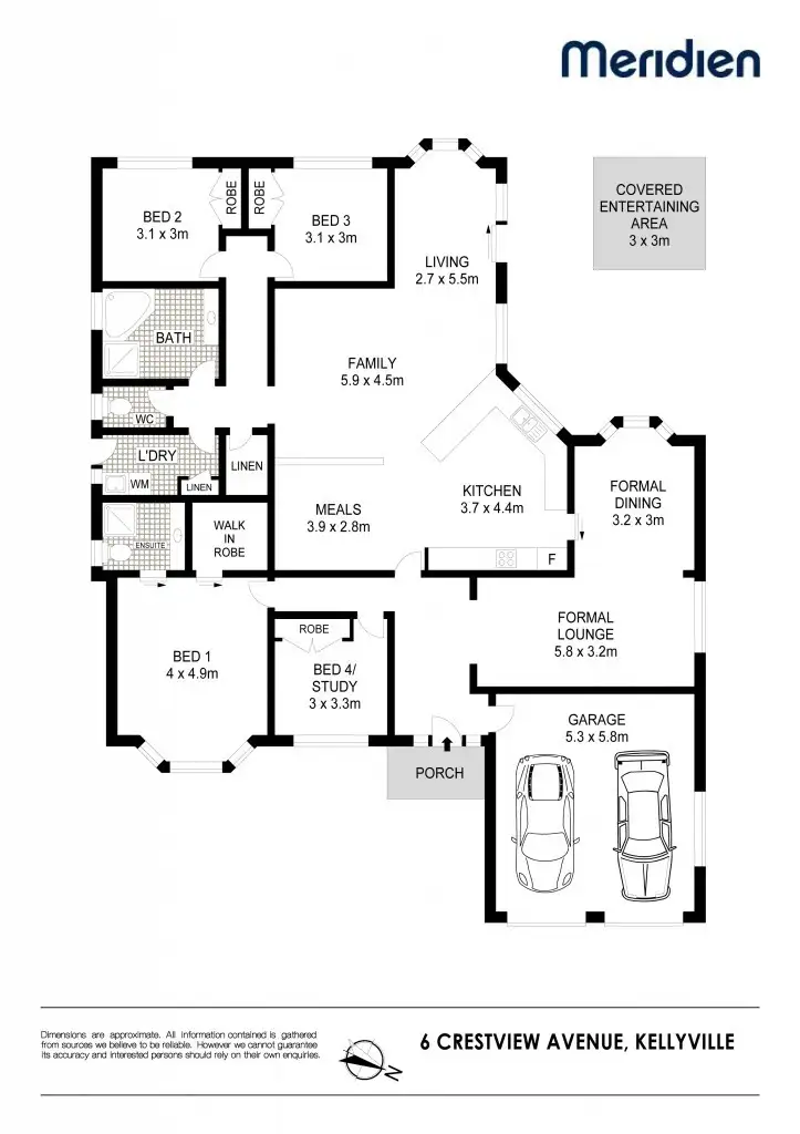 Floorplan of Homely house listing, 6 Crestview Ave, Kellyville NSW 2155