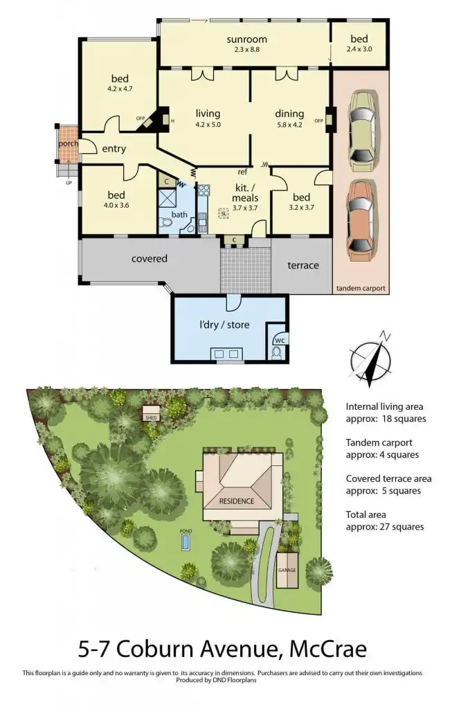 Floorplan of Homely house listing, 5-7 Coburn Avenue, Mccrae VIC 3938