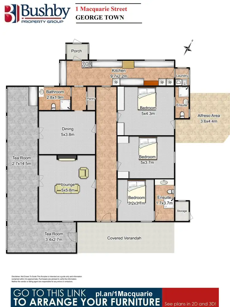 Floorplan of Homely house listing, 1 Macquarie Street, George Town TAS 7253