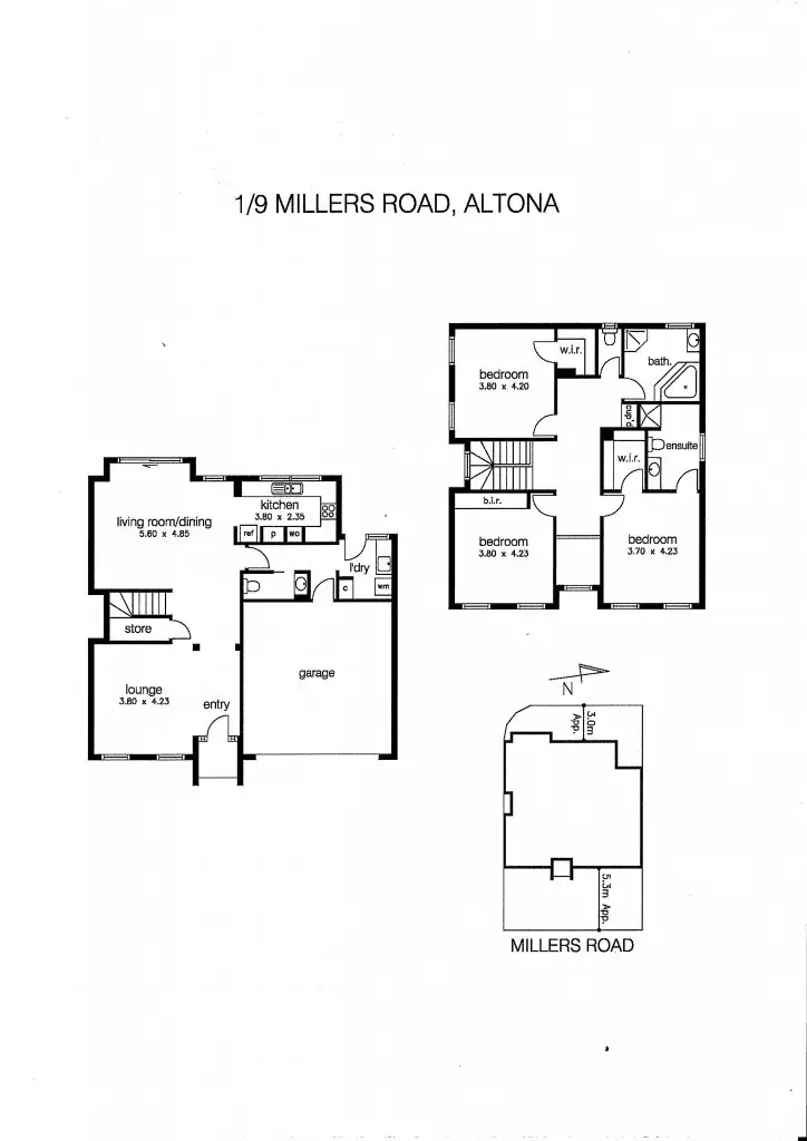 Floorplan of Homely townhouse listing, 1/9 Millers Road, Altona VIC 3018