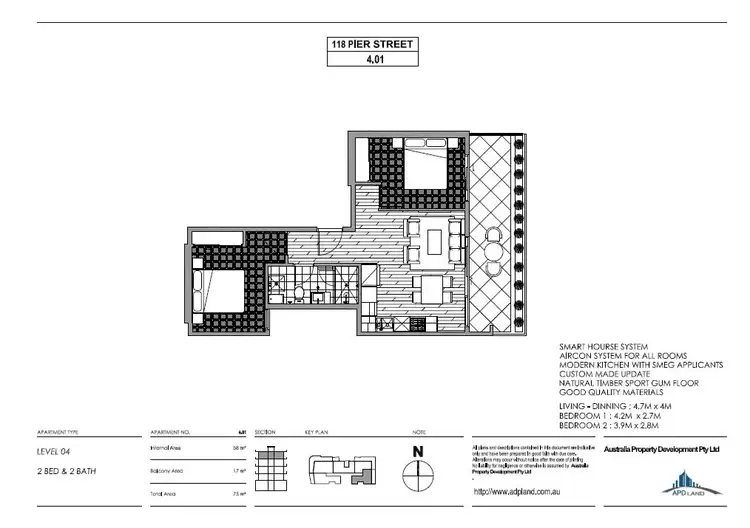 Floorplan of Homely unit listing, 401/118 Pier Street, Altona VIC 3018
