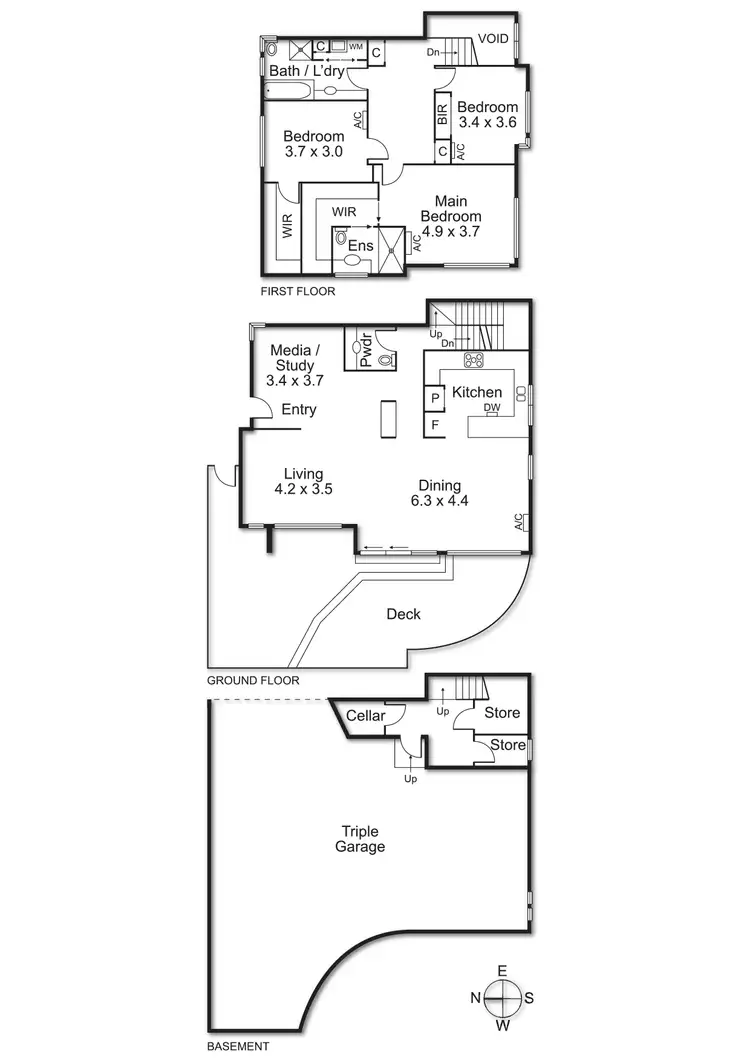 Floorplan of Homely townhouse listing, 2/111 Thomas Street, Brighton East VIC 3187