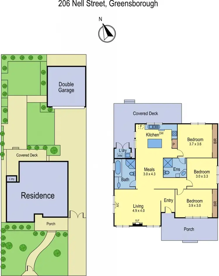 Floorplan of Homely house listing, 206 Nell Street, Greensborough VIC 3088