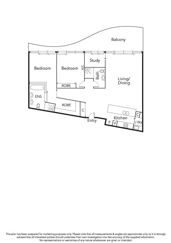 Floorplan of Homely apartment listing, 705/108 Bay Street, Port Melbourne VIC 3207