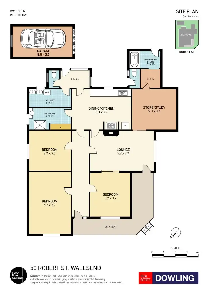Floorplan of Homely house listing, 50 Robert Street, Wallsend NSW 2287