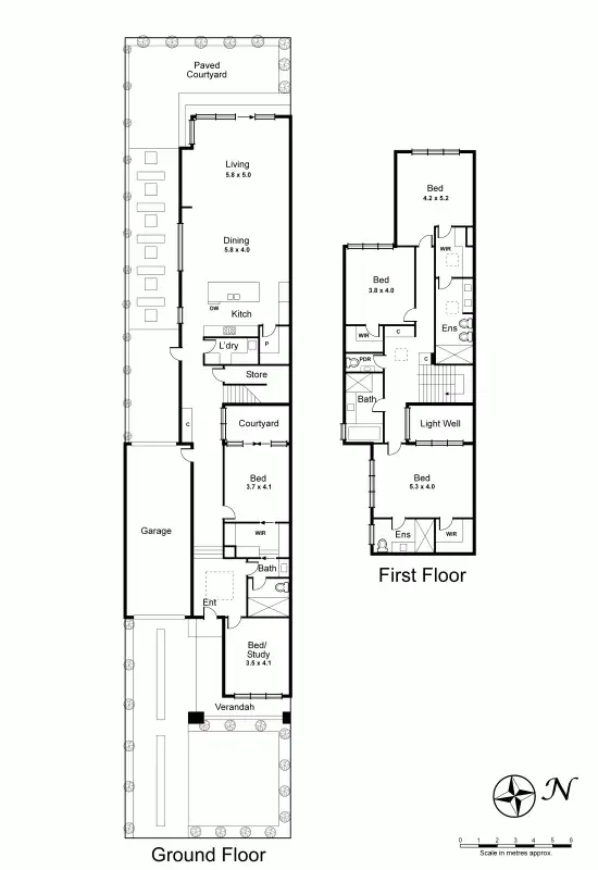 Floorplan of Homely townhouse listing, 27A Bethell Street, Ormond VIC 3204