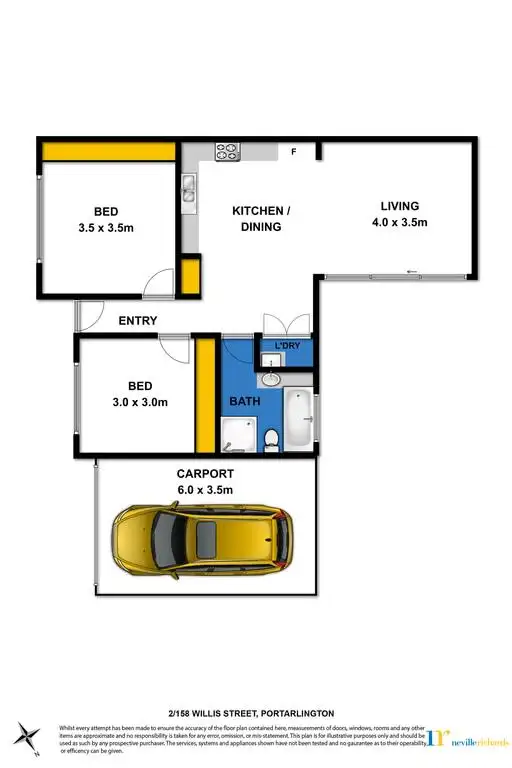 Floorplan of Homely unit listing, 2/158 Willis Street, Portarlington VIC 3223