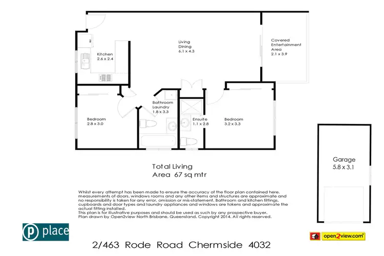 Floorplan of Homely unit listing, 2/463 Rode Road, Chermside QLD 4032