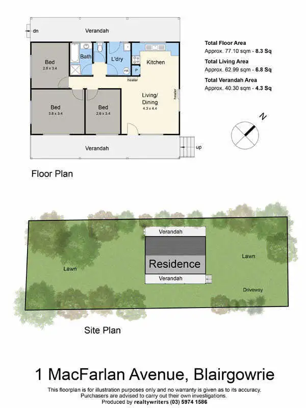 Floorplan of Homely house listing, 1 Macfarlan Avenue, Blairgowrie VIC 3942