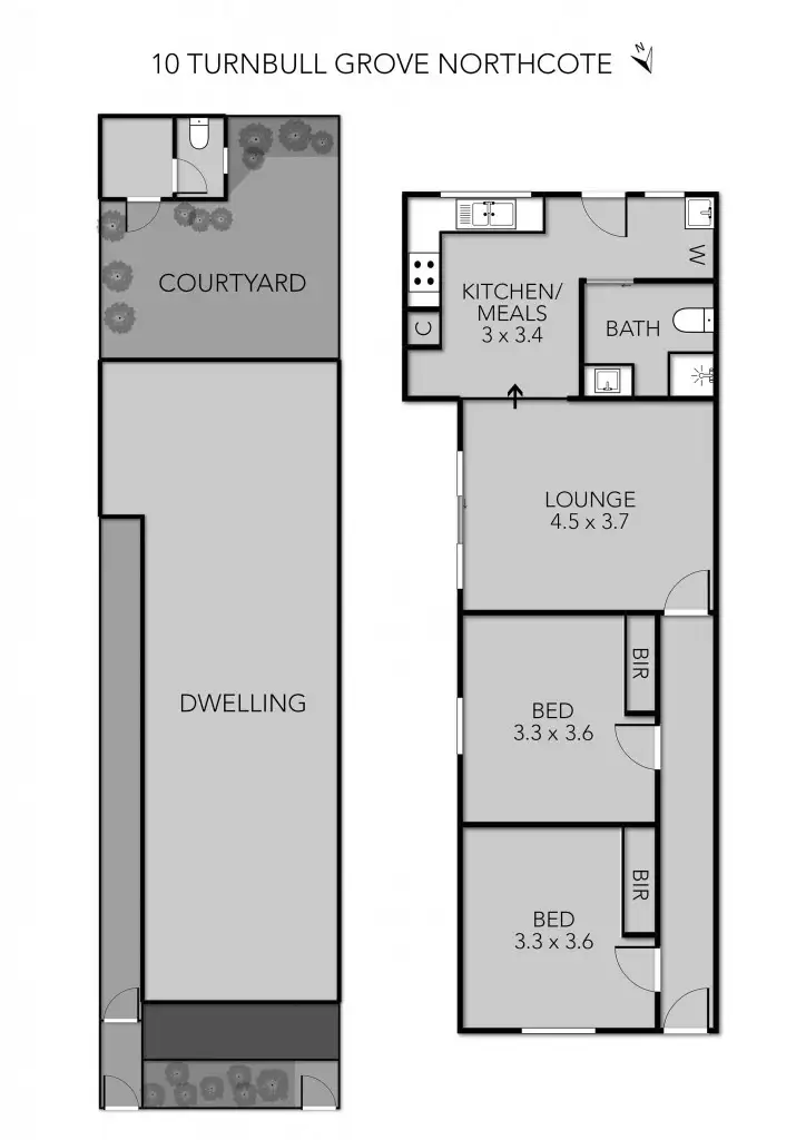 Floorplan of Homely house listing, 10 Turnbull Grove, Northcote VIC 3070