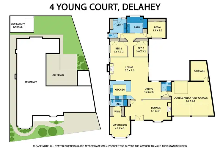 Floorplan of Homely house listing, 4 Young Court, Delahey VIC 3037