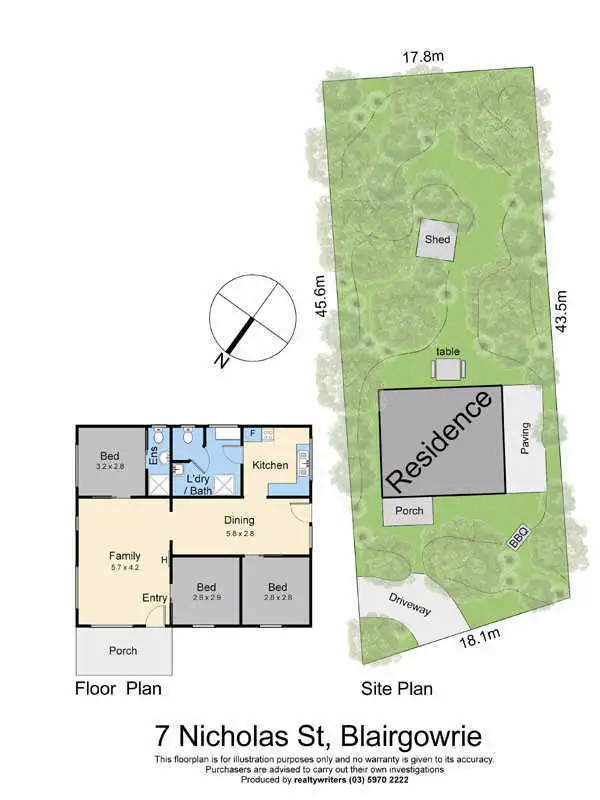Floorplan of Homely house listing, 7 Nicholas Street, Blairgowrie VIC 3942