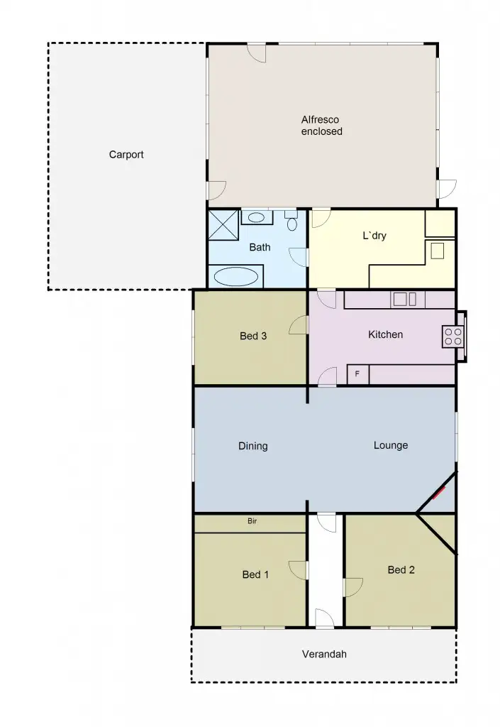 Floorplan of Homely house listing, 77 Yarrowee Street, Sebastopol VIC 3356