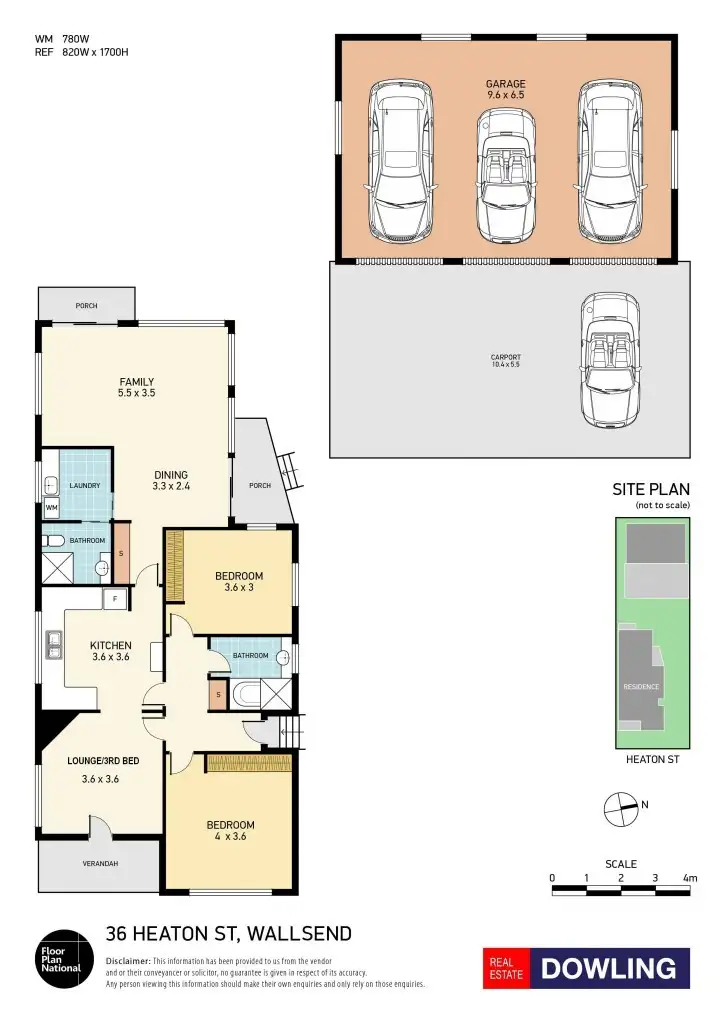 Floorplan of Homely house listing, 36 Heaton Street, Jesmond NSW 2299