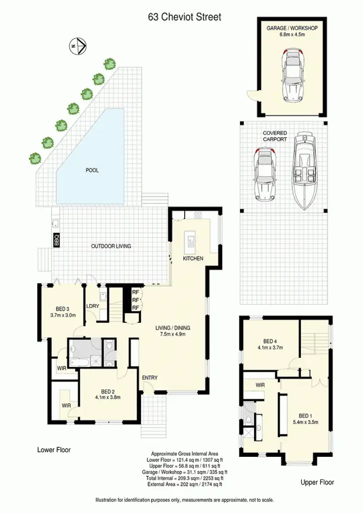 Floorplan of Homely house listing, 63 Cheviot Street, Grange QLD 4051