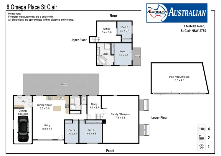 Floorplan of Homely house listing, 6 Omega Place, St Clair NSW 2759
