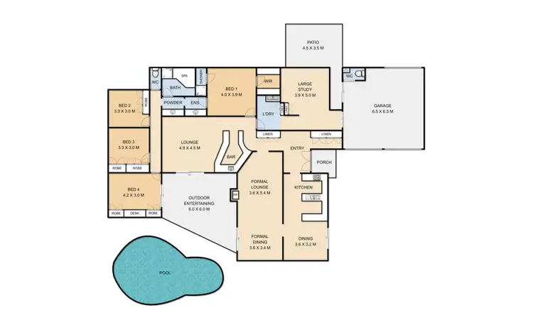 Floorplan of Homely house listing, 16 Cudgee Court, Wilsonton Heights QLD 4350